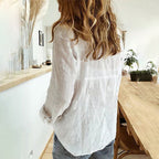 Women's Breathable Linen Blouse