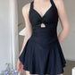 Maillot Une Pièce Amincissant Style Robe Élégante