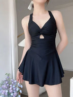 Maillot Une Pièce Amincissant Style Robe Élégante