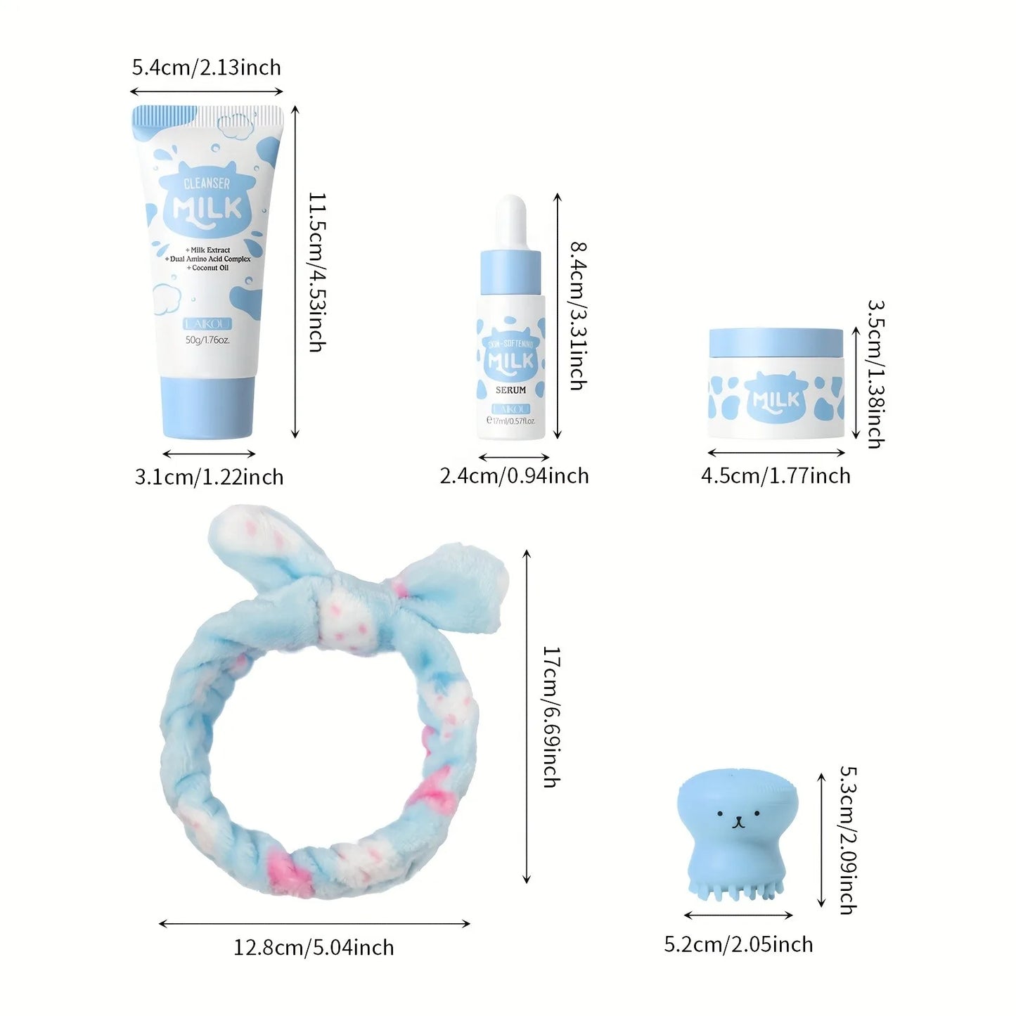 Kit Routine Soins 5PCS Hydratant Lait & Beurre de Karité