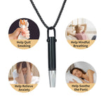 Collier Inhalateur d'Arômes Portable pour Arrêter de Fumer – Diffuseur Personnel Sans Batterie & Sans Vapeur + 3 Recharges OFFERTES