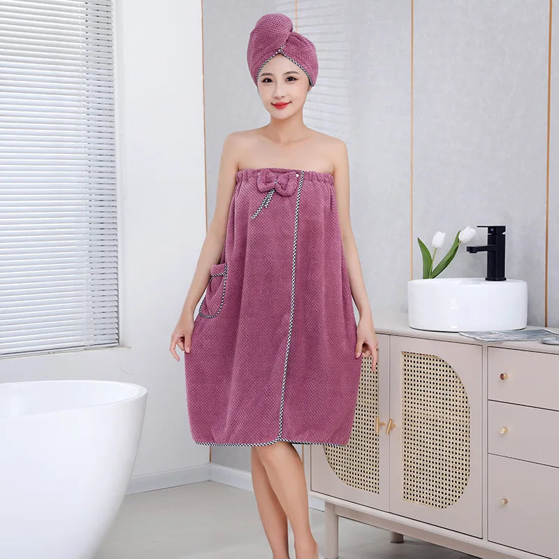 Cocooning Bath - Ensemble 2PCS de Serviettes de Bain Femme