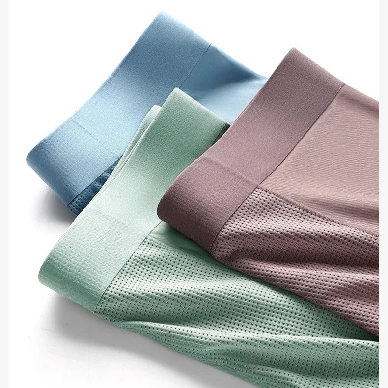 Boxers Sans Couture en Soie Glacée – Lot de 3