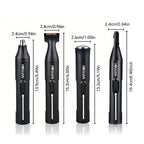 Tondeuse 4 en 1 Rechargeable – Nez, Barbe, Sourcils