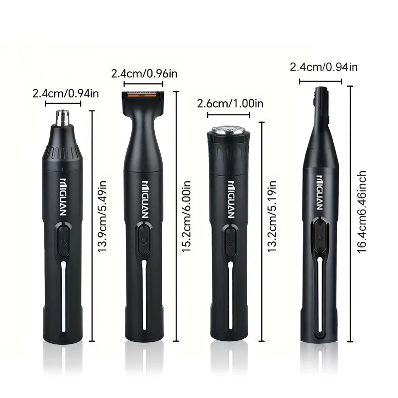 Tondeuse 4 en 1 Rechargeable – Nez, Barbe, Sourcils