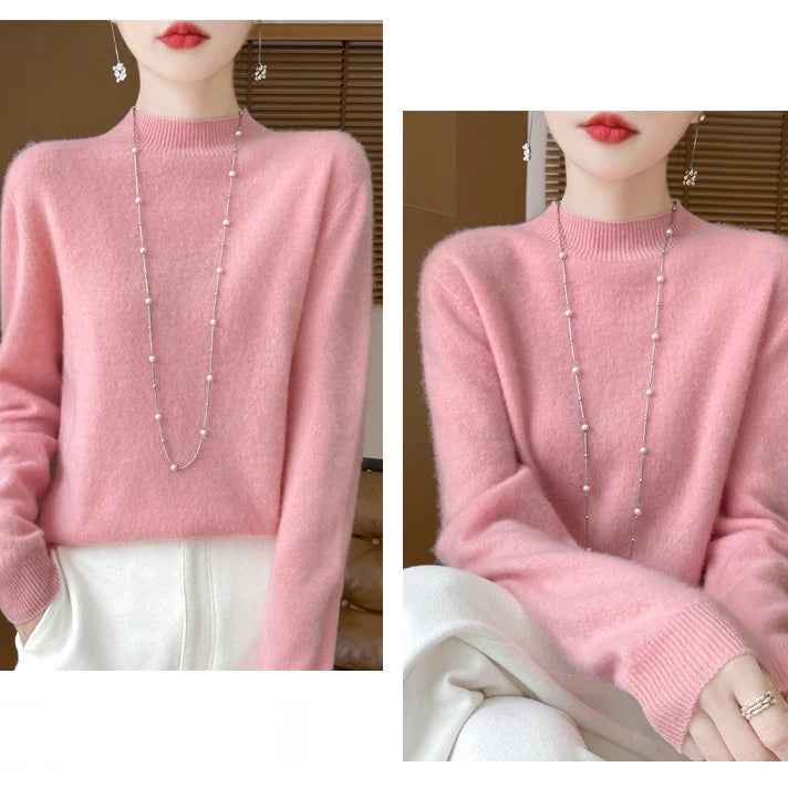 Pull à Col Cheminé 100% Laine Mérinos - 14 Couleurs