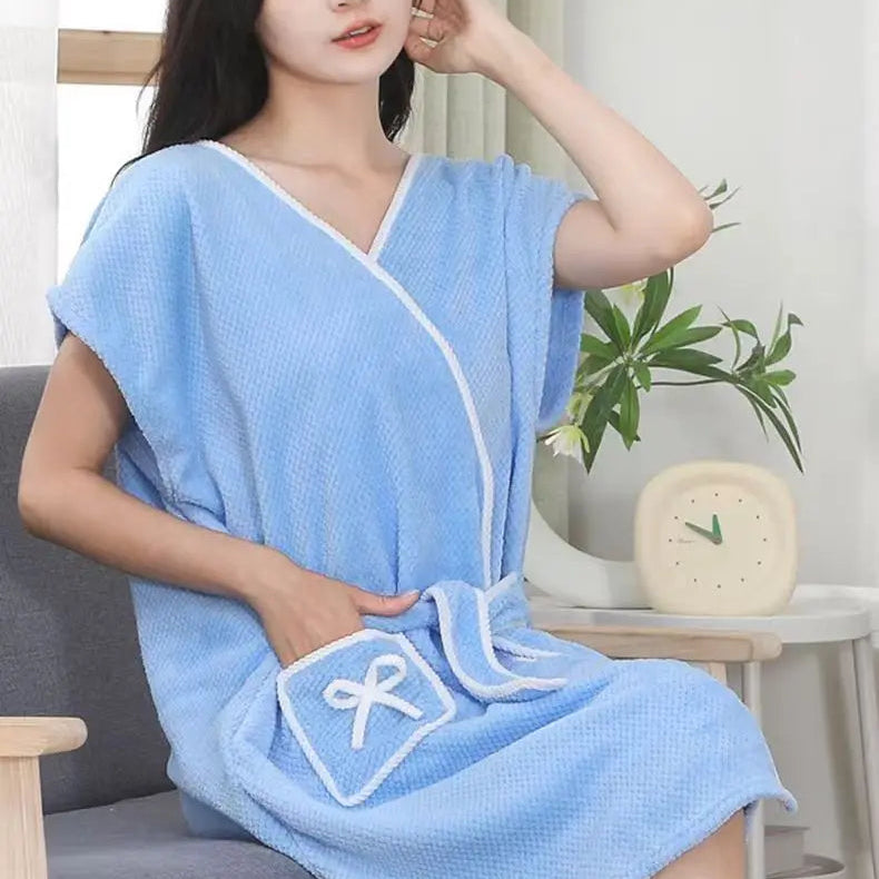 Peignoir de Bain en Microfibre Super Absorbante - Femme