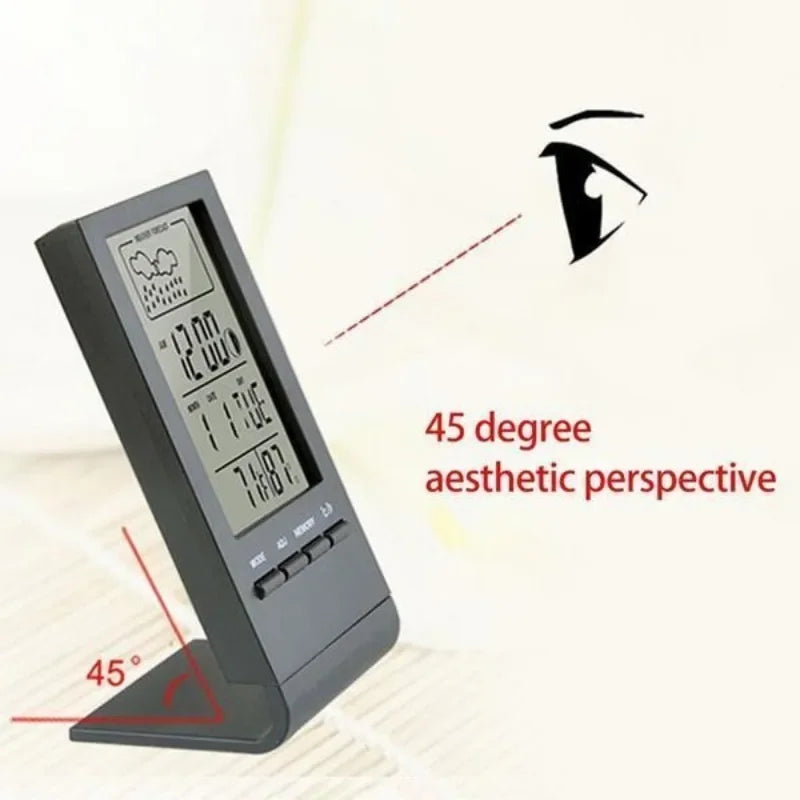 Station Météo d'Intérieur Numérique - Thermomètre, Hygromètre, Horloge & Date