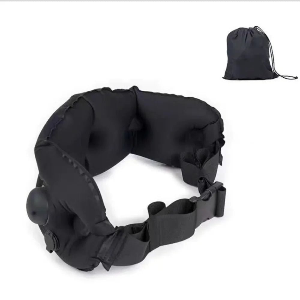 Coussin Lombaire Gonflable Portable – Soutien Réglable avec Sac de Rangement