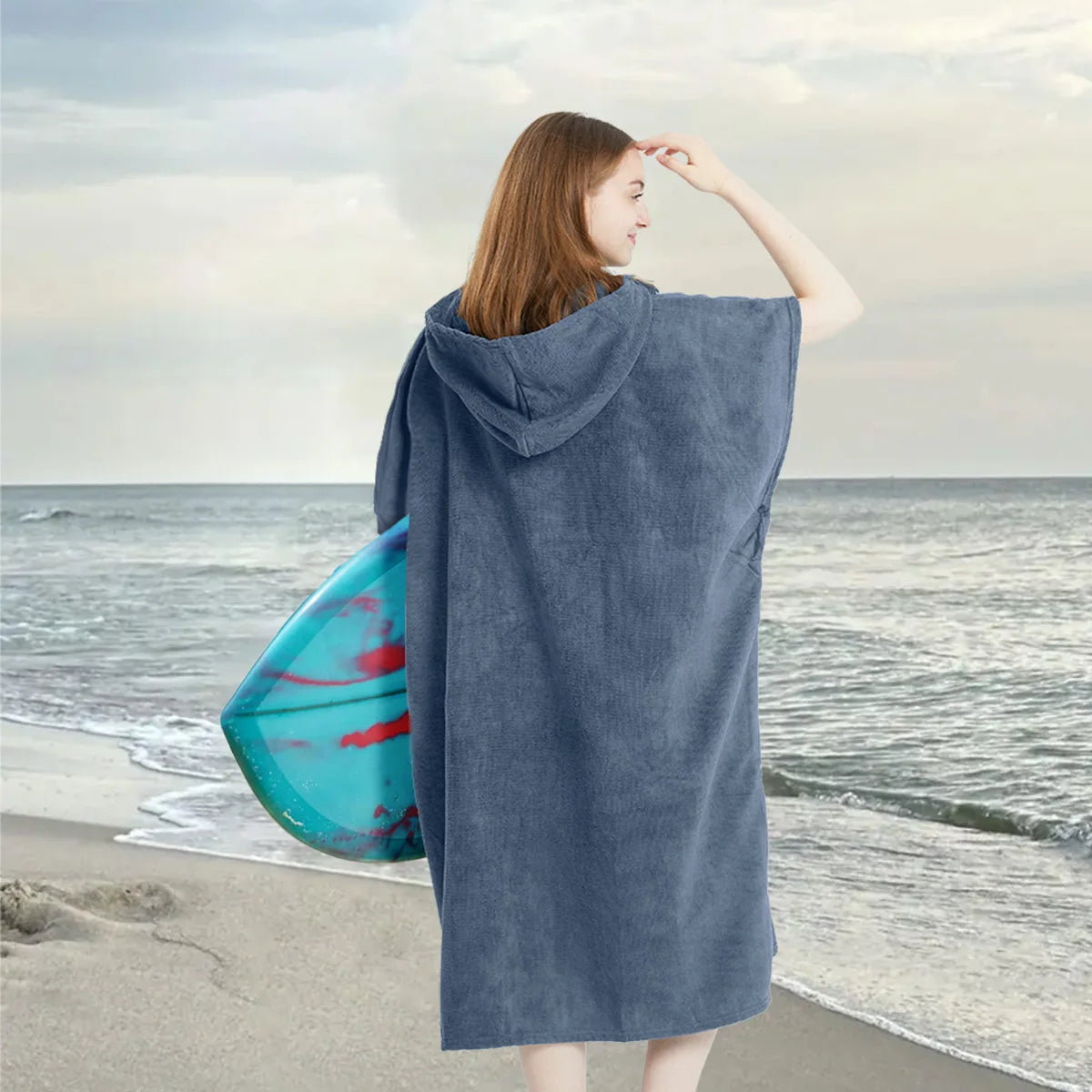 Poncho Serviette Microfibre à Séchage Rapide & Capuche