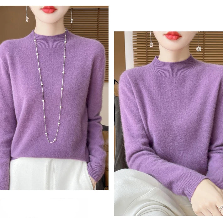 Pull à Col Cheminé 100% Laine Mérinos - 14 Couleurs