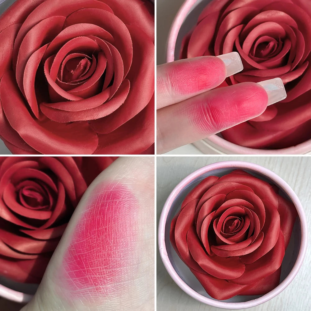 Fard à Joue en Forme de Rose - Idée Cadeau + Pinceau OFFERT