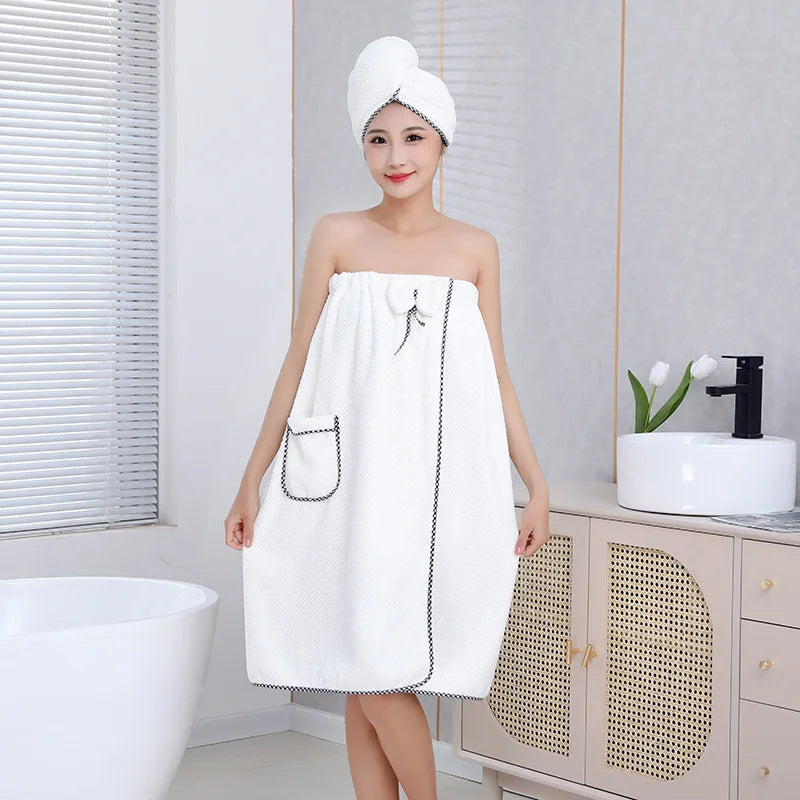 Cocooning Bath - Ensemble 2PCS de Serviettes de Bain Femme