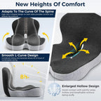 Coussin ORTHO 2 en 1 pour Coccyx & Lombaires à Mémoire de Forme