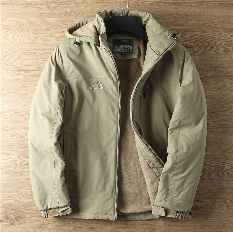 OUTDOOR - Veste imperméable à capuche intérieur polaire - Homme