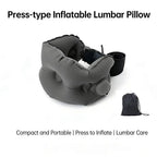 Coussin Lombaire Gonflable Portable – Soutien Réglable avec Sac de Rangement