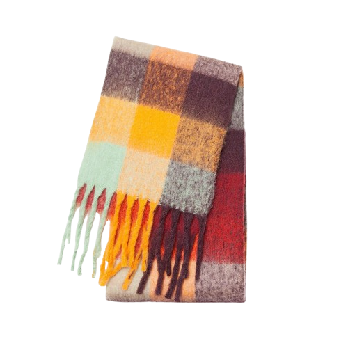 Grande écharpe épaisse en cachemire - Motifs Carreaux