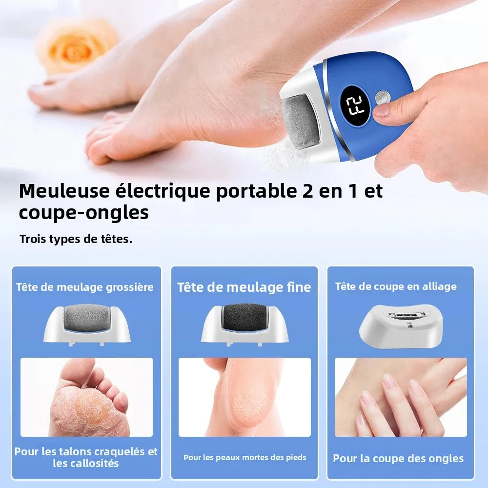 Appareil 2 en 1 à Têtes Interchangeables pour Manucure & Pédicure
