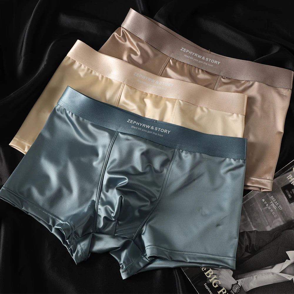 Boxhero Underwear Boxer Homme Respirant Caleçon Soie Glacée Sexy Sous- Vêtement Maille Confortable Culottes Calecon Long Homme Boxhero Underwear Boxer Homme Respirant Caleçon Soie Glacée Sexy Sous- Vêtement Maille Confortable Culottes Calecon Long Homme