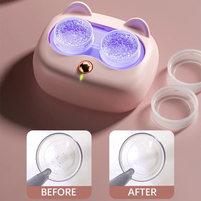 Nettoyeur ultrasonique de lentilles de contact + 6 boîtes OFFERTES