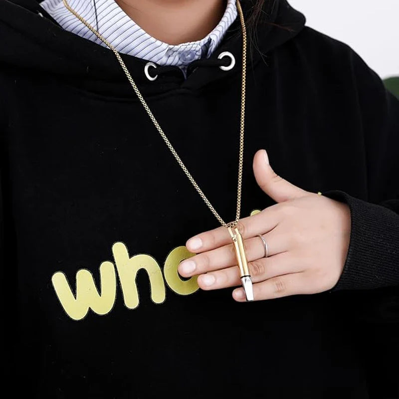 Collier Inhalateur d'Arômes Portable pour Arrêter de Fumer – Diffuseur Personnel Sans Batterie & Sans Vapeur + 3 Recharges OFFERTES