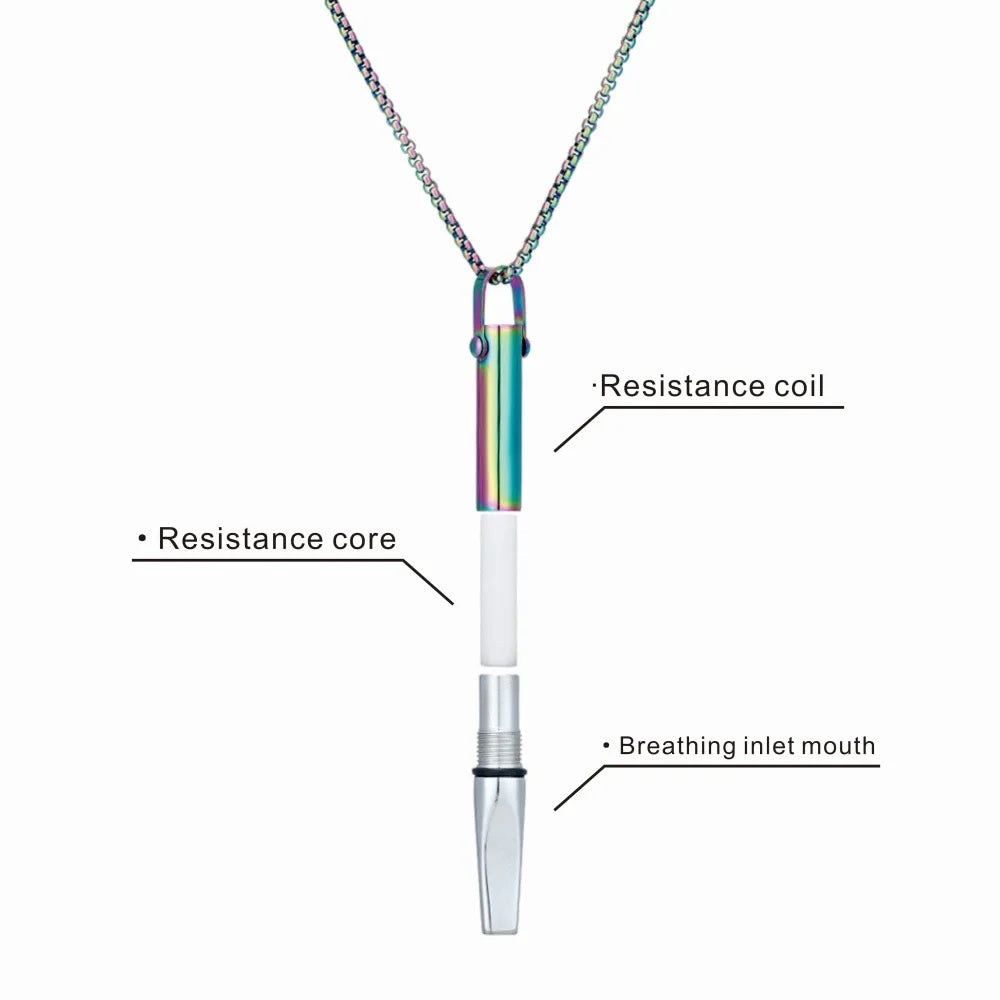 Collier Inhalateur d'Arômes Portable pour Arrêter de Fumer – Diffuseur Personnel Sans Batterie & Sans Vapeur + 3 Recharges OFFERTES