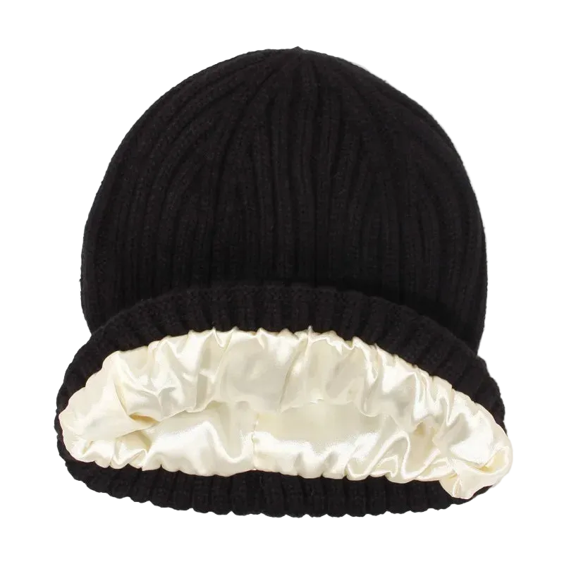 Bonnet Mixte Doublure en Satin - Prenez soin de vos Cheveux