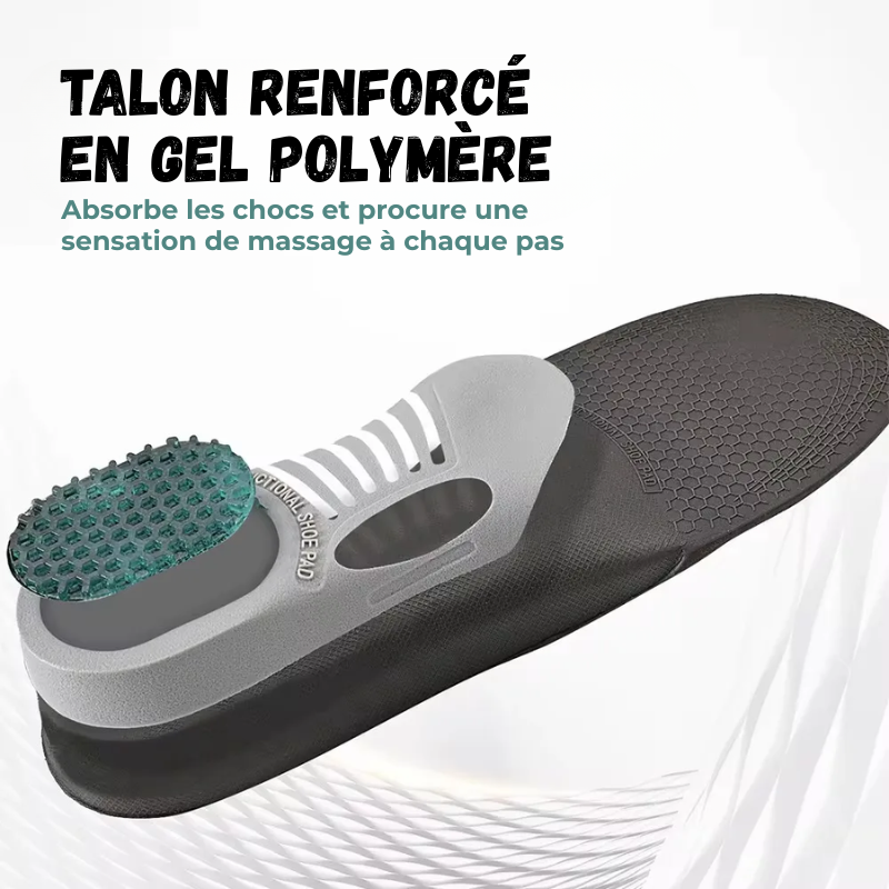 Semelles Orthopédiques Gel 3D Soutien Intégral