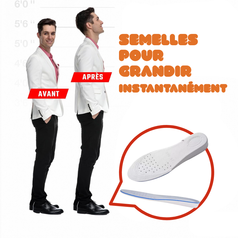 Semelles Rehaussantes Support Talon - Gagnez en CM