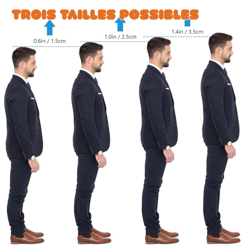 Semelles Rehaussantes Support Talon - Gagnez en CM