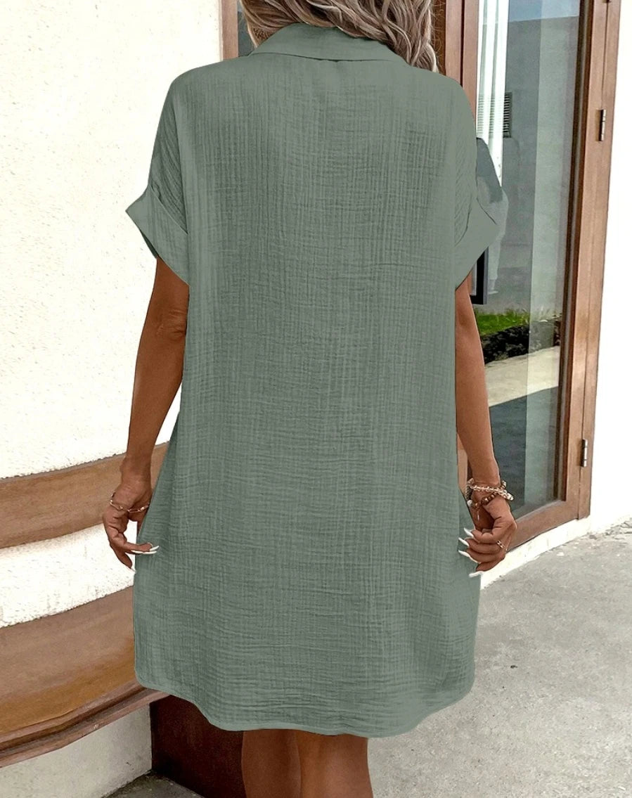 Robe en Gaze de Coton Vintage pour Femme