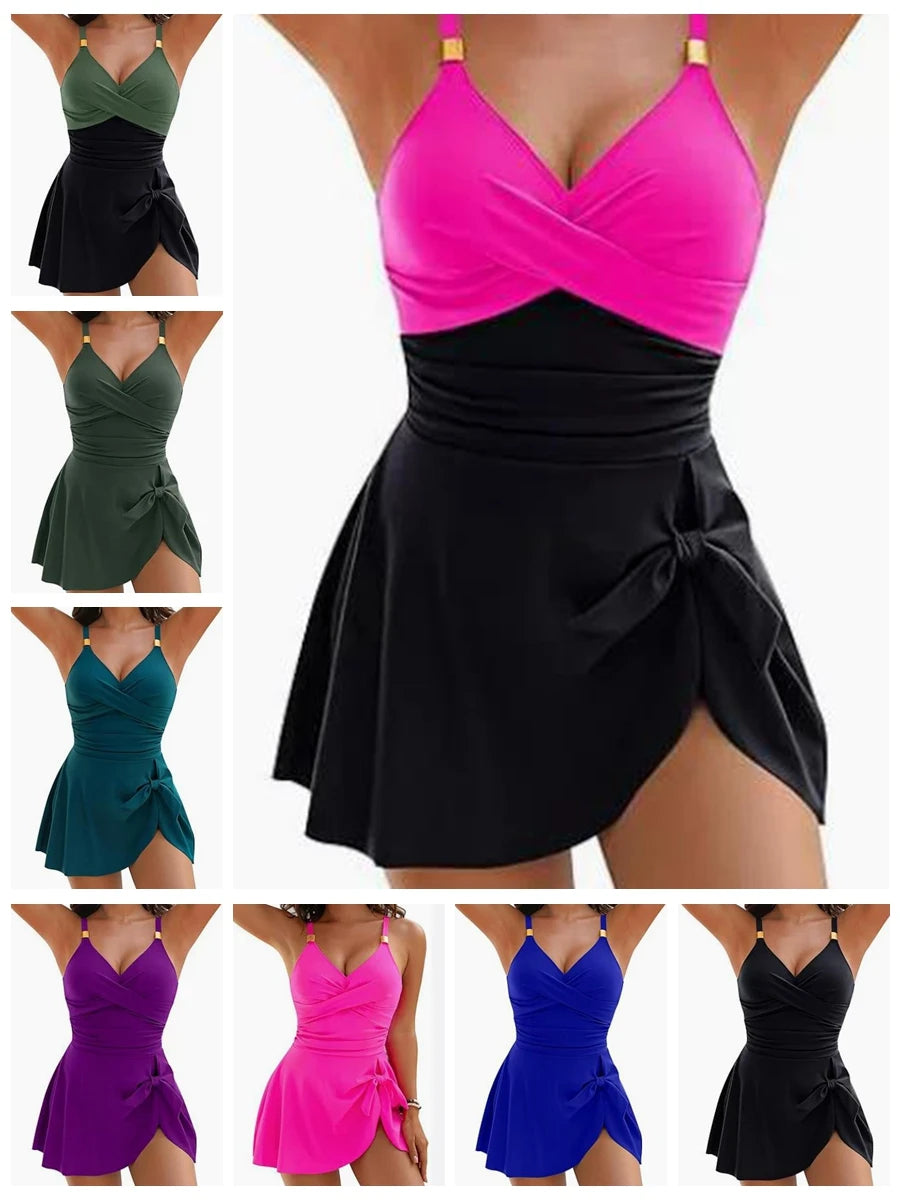 Maillot de Bain Jupe Femme Amincissant