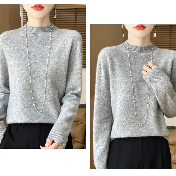 Pull à Col Cheminé 100% Laine Mérinos - 14 Couleurs