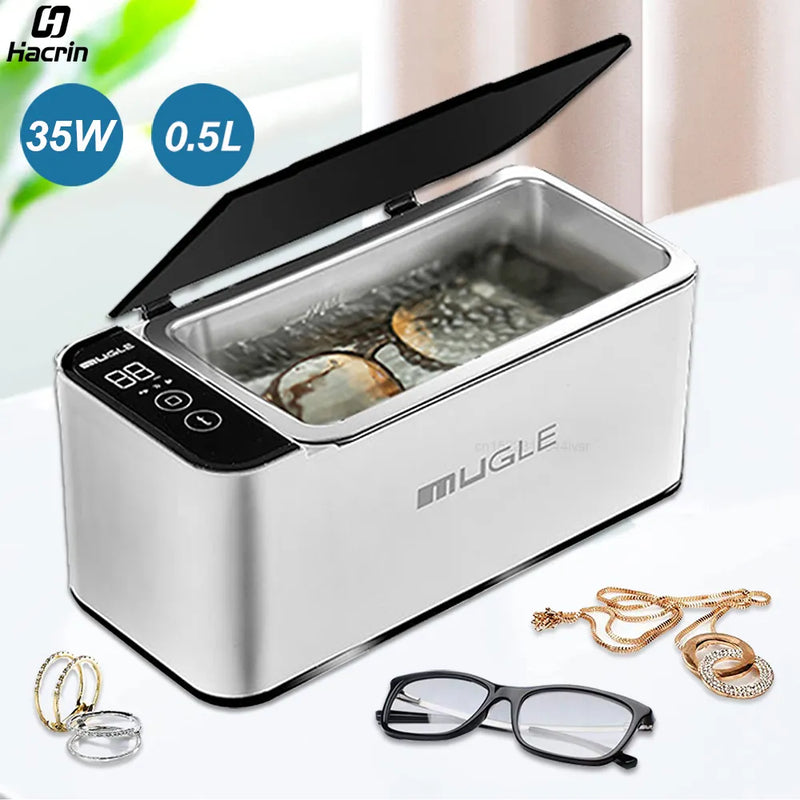 Nettoyeur ultrasonique 500ML pour lunettes, bijoux, etc...