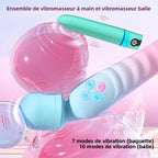 WANDY - Vibromasseur Chauffant pour Femme – Double Stimulations Intime avec Vibrations & Chauffage