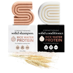 Shampoing & Après-Shampoing Solide Fortifiants à l'eau de riz - Lot de 2