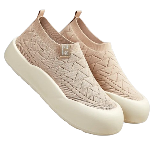 Slip-On en Maille Respirante à Large Semelle