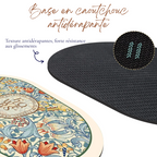 Tapis de Bain Antidérapant à Séchage Ultra-Rapide - Design Floral Élégant