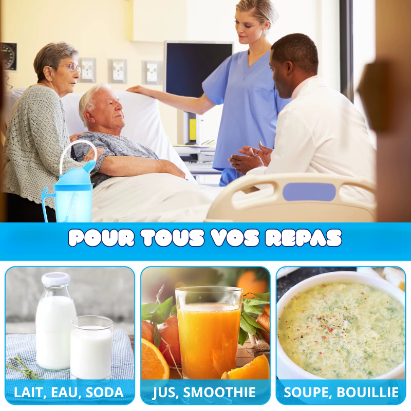 Tasse avec Bec Verseur Anti-étouffement pour Seniors