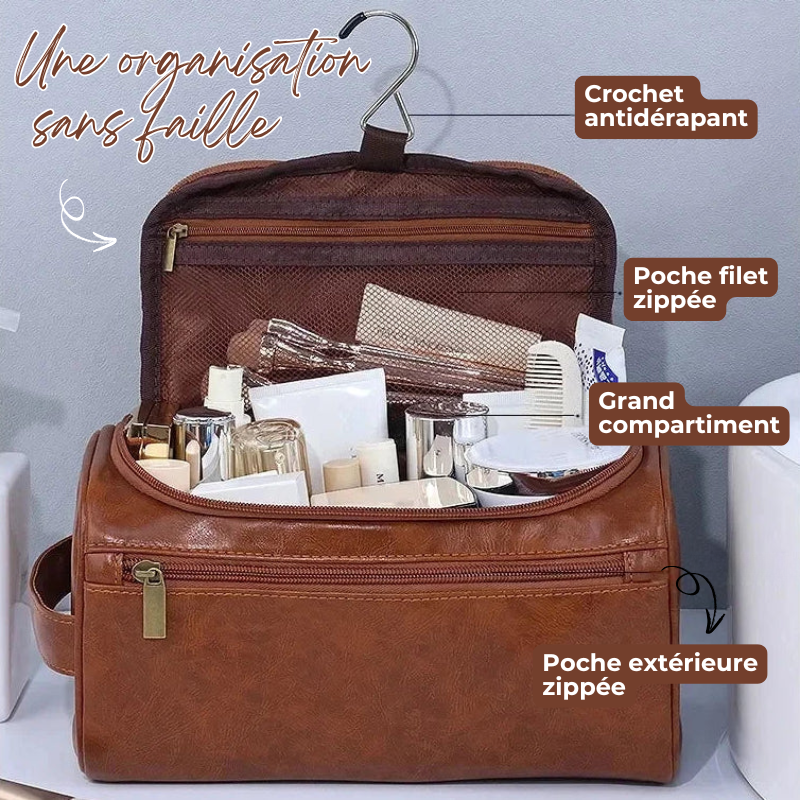 Trousse de Toilette Suspendue – Style Vintage & Pratique