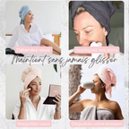 Turban de Bain Super Absorbant avec Bande Élastique - Séchage Express