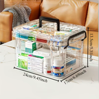 Boîte de Rangement pour Médicaments à 2 Étages
