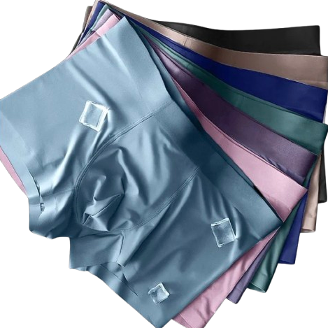 Lot de 4 boxers en soie glacée respirants