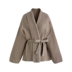 Cardigan en maille avec ceinture à nouer