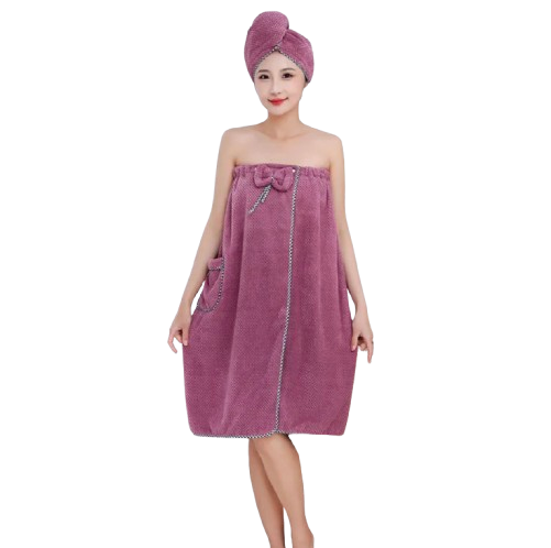 Cocooning Bath - Ensemble 2PCS de Serviettes de Bain Femme