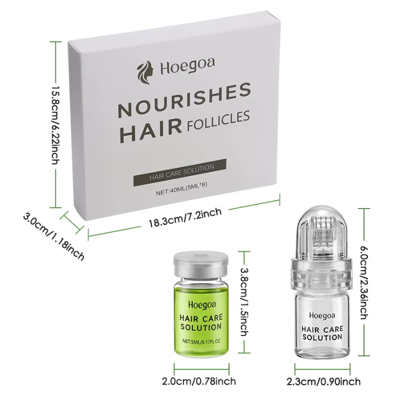 Coffret Ampoules Capillaire Anti-Perte de Cheveux + Dermaroller à Réservoir OFFERT