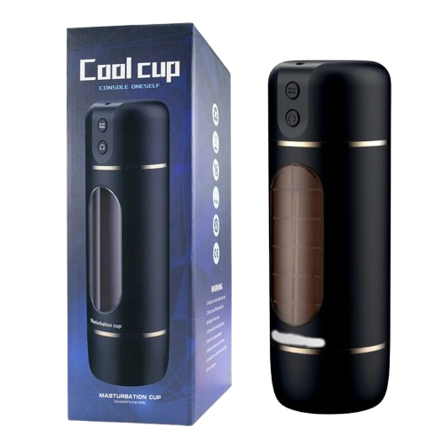 COOL CUP - Masturbateur à 10 vibrations, compression & Système vocal