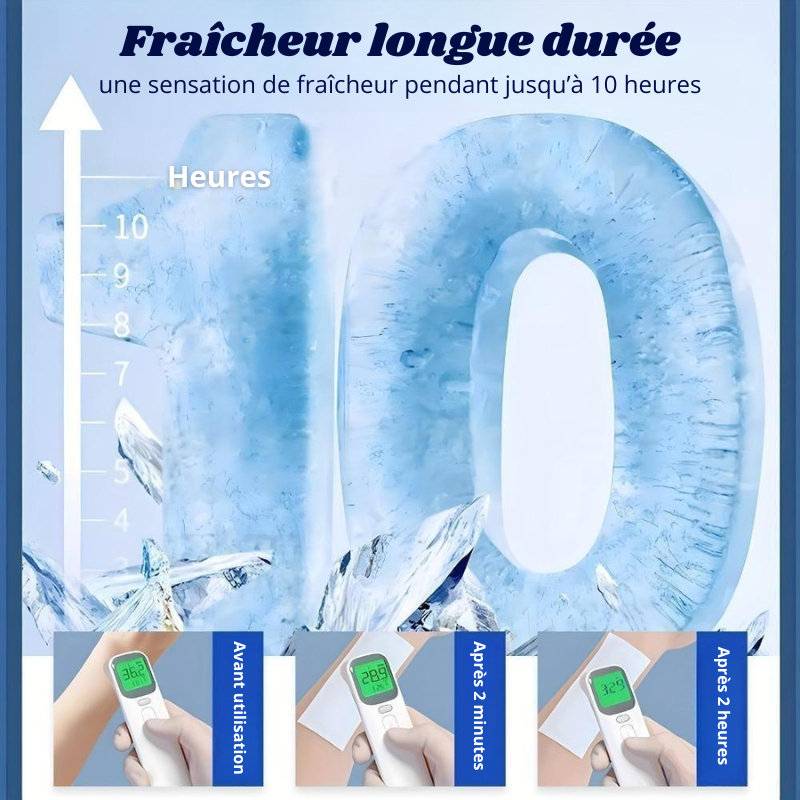 COOLING PATCHS - 90x Patchs rafraîchissants instantané auto-adhésifs