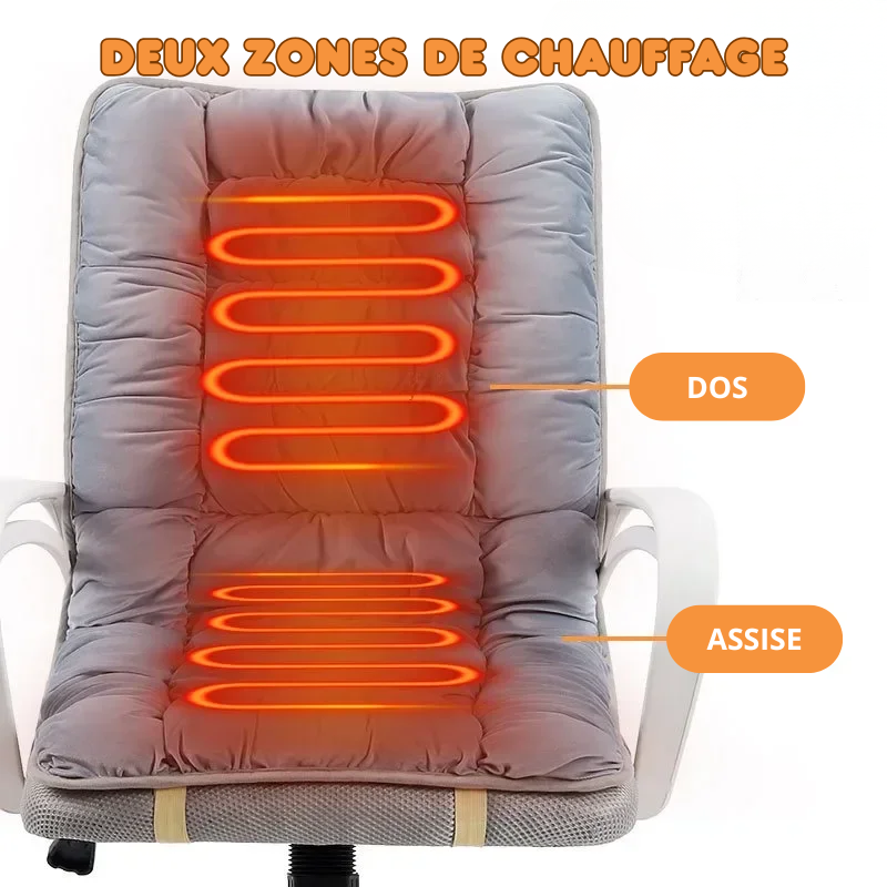 Coussin Chauffant Ergonomique – Chaise de Bureau 220V