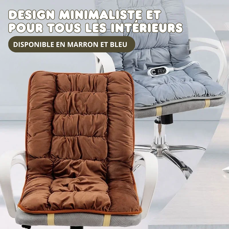 Coussin Chauffant Ergonomique – Chaise de Bureau 220V